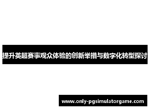 提升英超赛事观众体验的创新举措与数字化转型探讨