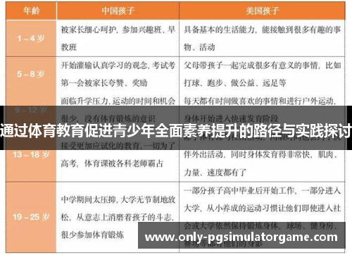 通过体育教育促进青少年全面素养提升的路径与实践探讨